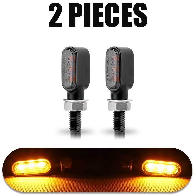 2x for Mini Motorcycle LED Turn Signal Blinker Light Indicators Lamp E24 Universal