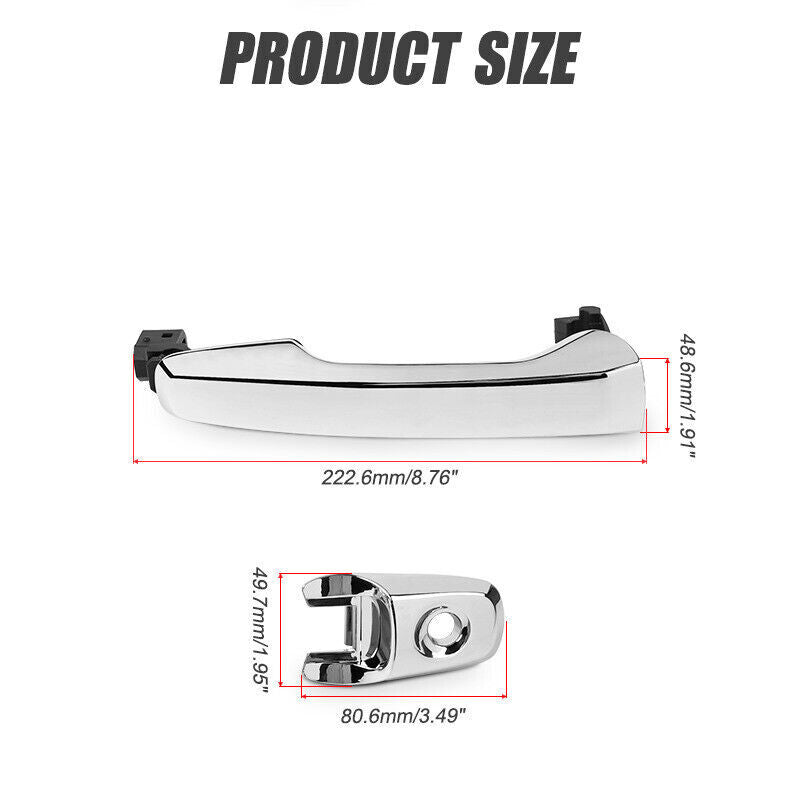 Exterior Outside Door Handle Chrome Front Driver left for Ford Explorer Edge US