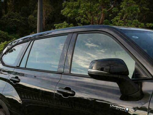 12X Glossy Black Window Sill Molding Strips Trim for Toyota Highlander 2020-2023