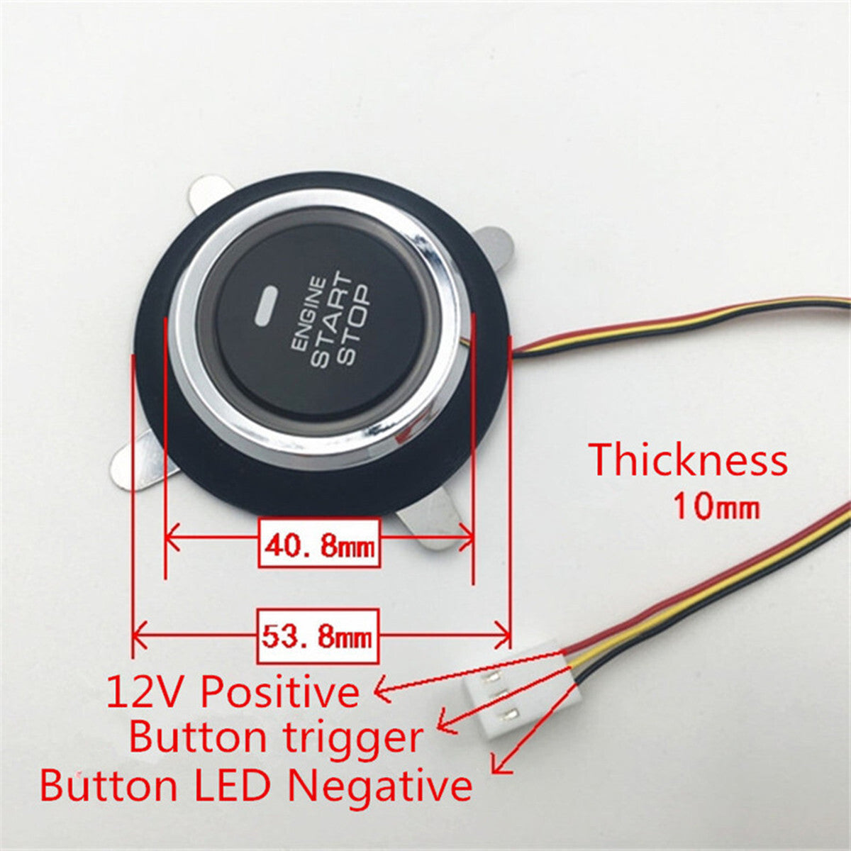 Car Ignition Switch 12V Engine Start Push Button Keyless Entry Starter Kit