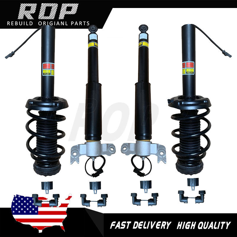 4Pcs Front Rear for 13-19 for Cadillac XTS 3.6L Shock Absorber Struts w/ Electric
