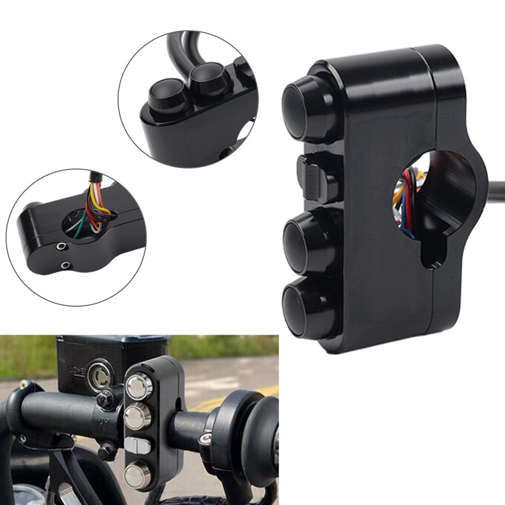 1 Handlebar Control Switches w/ Wiring Harness CNC Fit for Harley Dyna Sportster