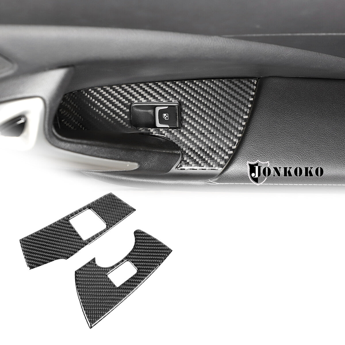 Red genuine carbon fiber armrest side panel sticker for Corvette C7 2014-2019