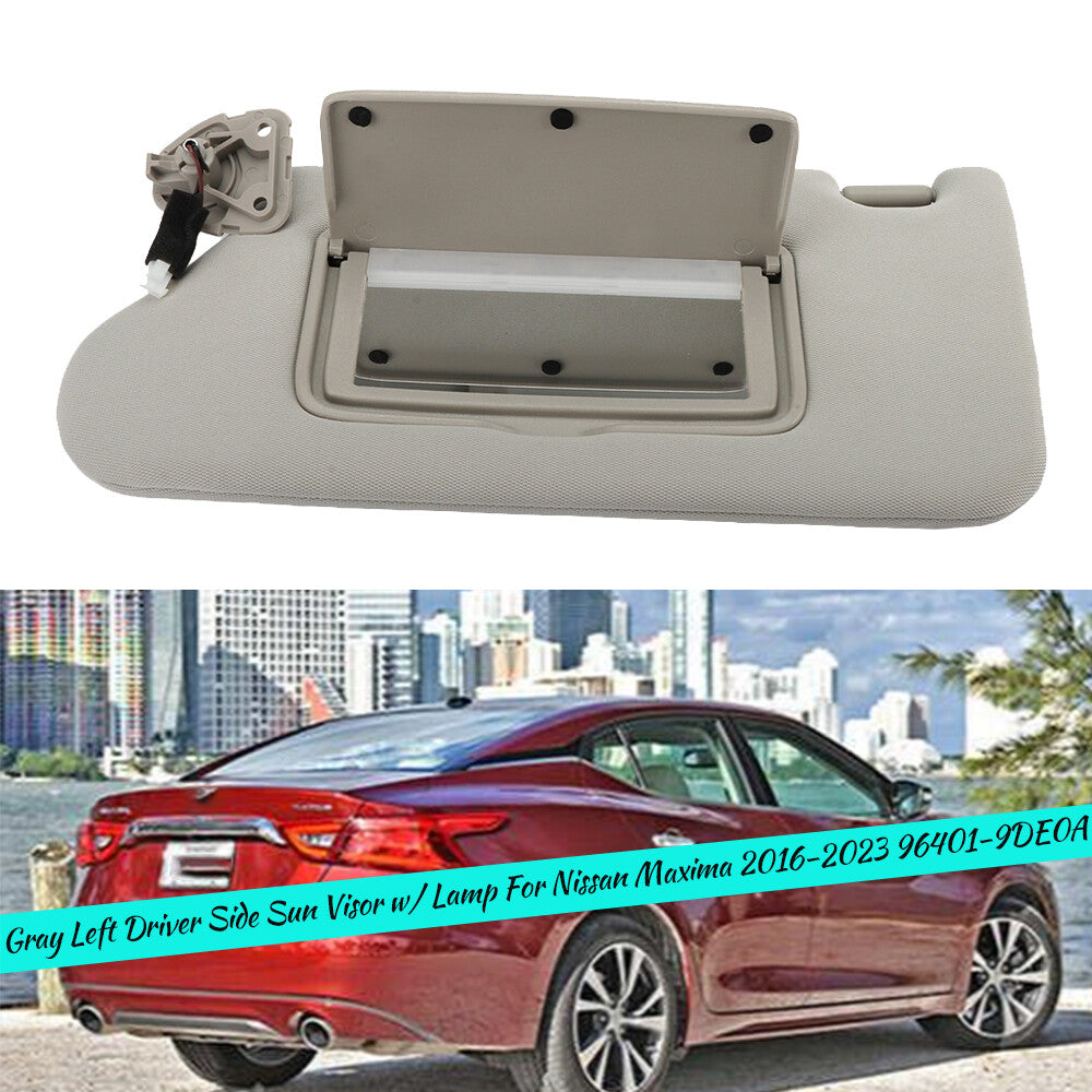 Gray Left Driver Side Sun Visor Lamp Fit For 2016-2021 for Nissan Maxima 96401-9DE0A