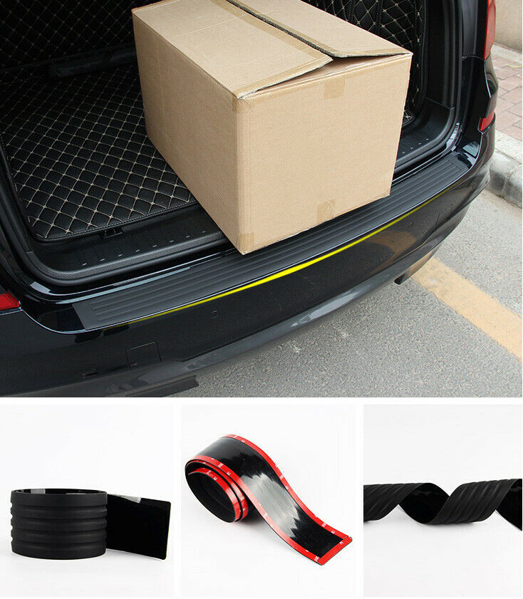 2018-2022 Black Soft Rubber Rear Bumper Sill Plate Protector for Toyota for Camry