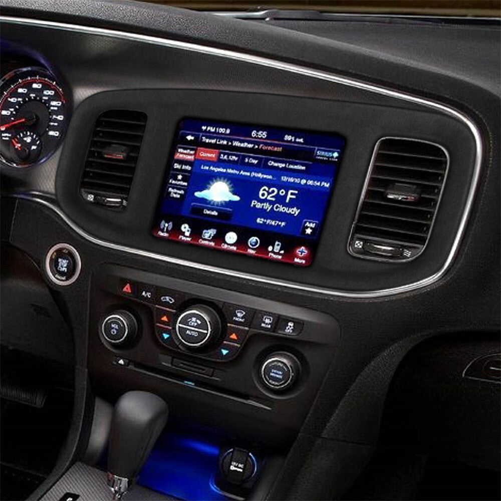Suede Black Gray Central Control Navigation Panel Trim for Dodge Charger 2015-23