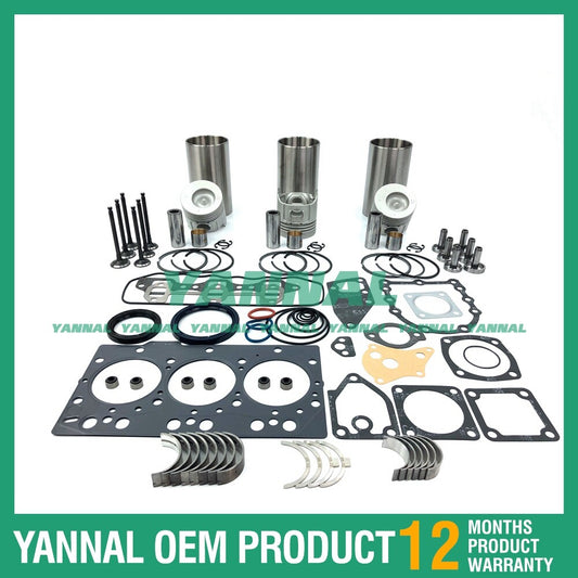 Overhaul and rebuild kit for Yanmar 3TNE78 piston rings, full head gasket kit, bearings