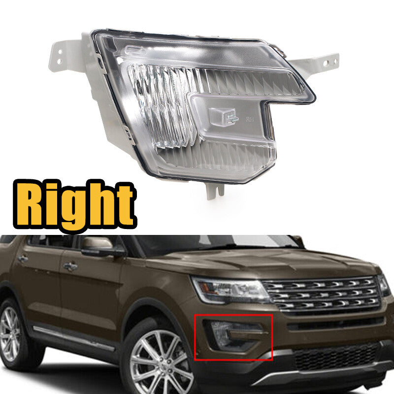 Halogen fog light for right front bumper on passenger side of 2016-2018 for Ford Explorer