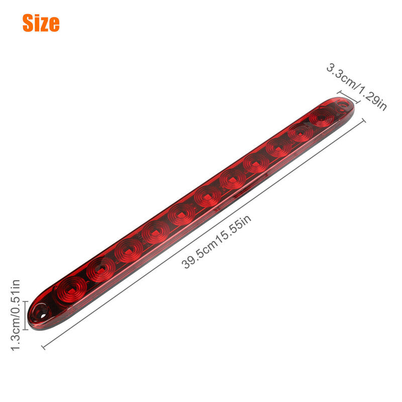 1Pair 16 Rear LED Bumper Reflector Brake Tail Light Signal Lamps Trailer Marker