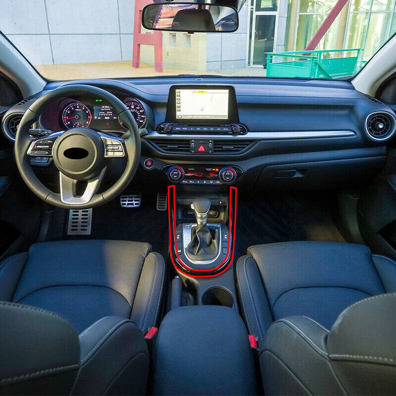 for Kia Forte 2019-2021 Carbon Fiber Inner Console Gear Shift Frame Cover Trim