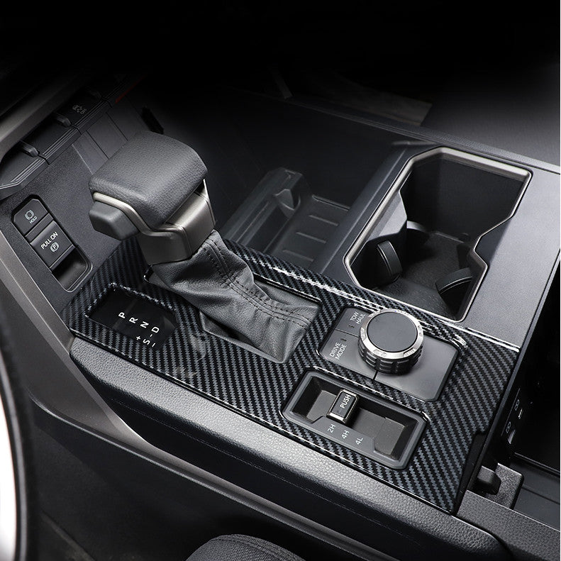Carbon fiber console shift panel trim for Toyota Tenderra 2022/2023