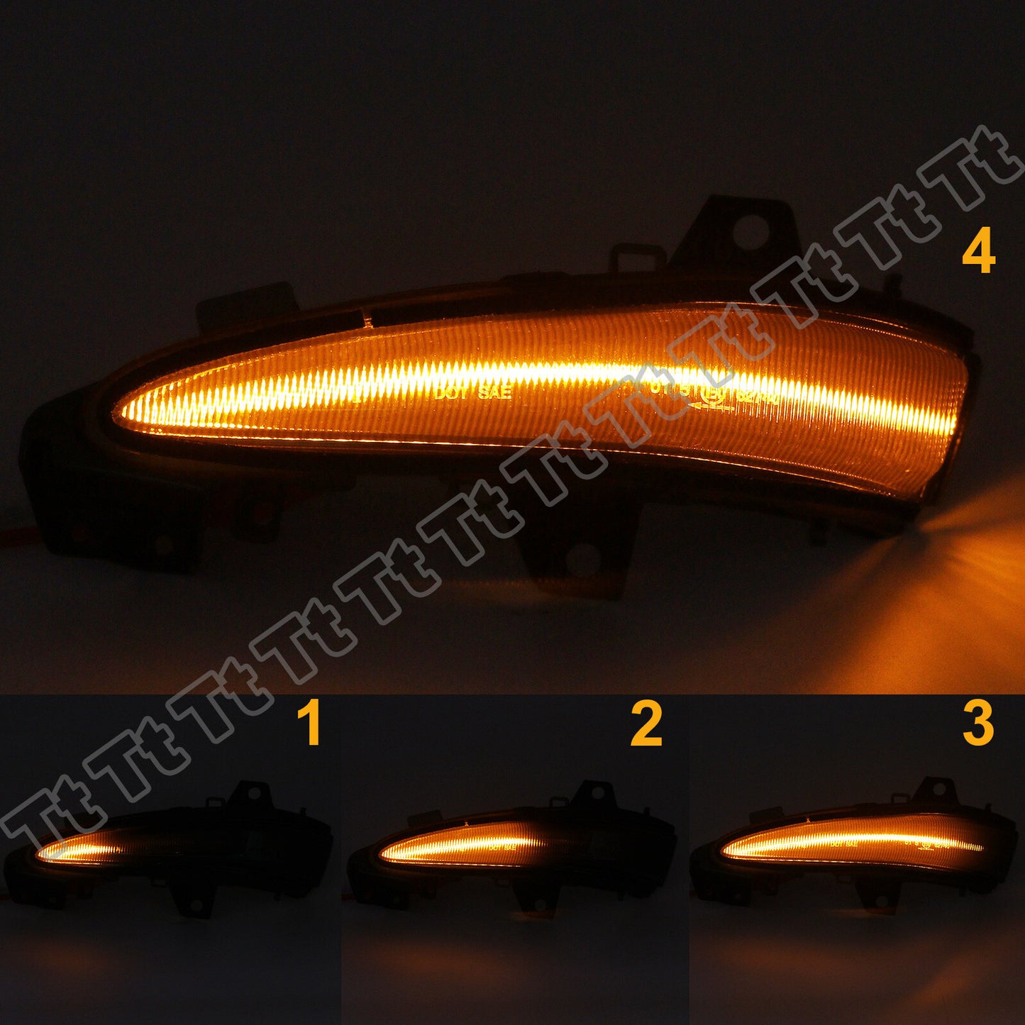 Applicable to for Lexus RX350 RX450H sequential LED side mirror turn signals (smoke-proof) - 09 - 15