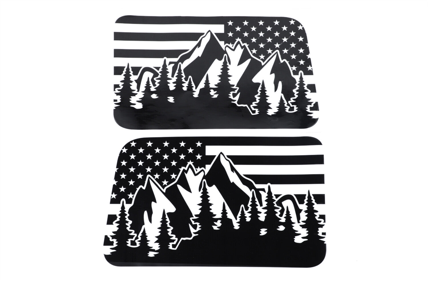 for Jeep for Wrangler JL 2018-2022 Rear Window Snow Mountain Decals Stickers Black
