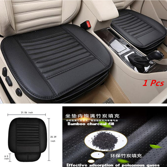 Black Breathable PU Leather Bamboo Charcoal Car Office Seats Chair Cover Cushion