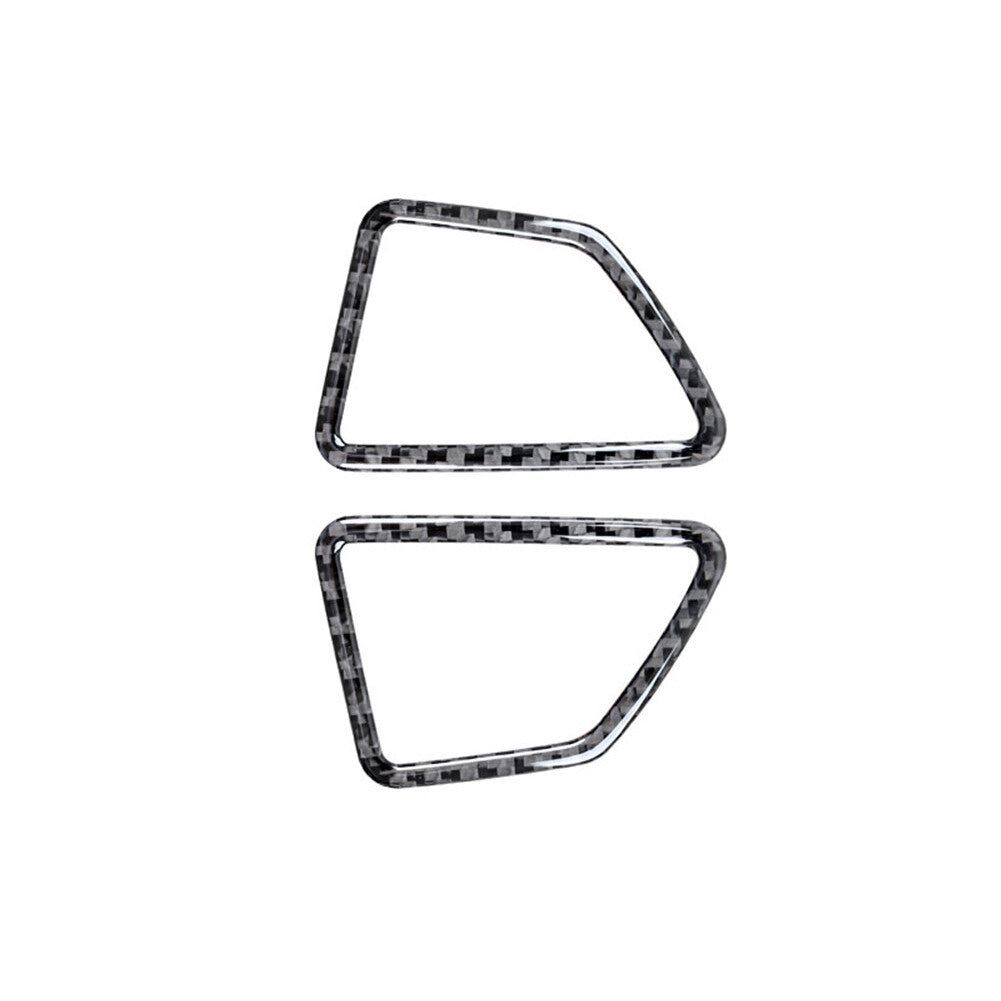 2Pcs Carbon Fiber Defogger Vent Frame Cover Trim for BMW X5 E70 X6 E71 2008-2013