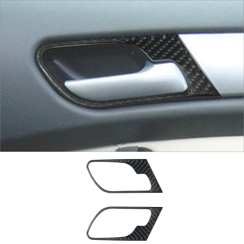 2-Piece Carbon Fiber Interior Rear Door Handle Cover Trim for BMW X5 E53 2000 - 2006