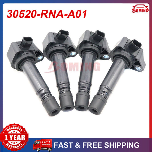 4PCS NEW IGNITION COILS Fit For 2006 -2011 for HONDA for CIVIC 1.8L 30520-RNA-A01 UF582