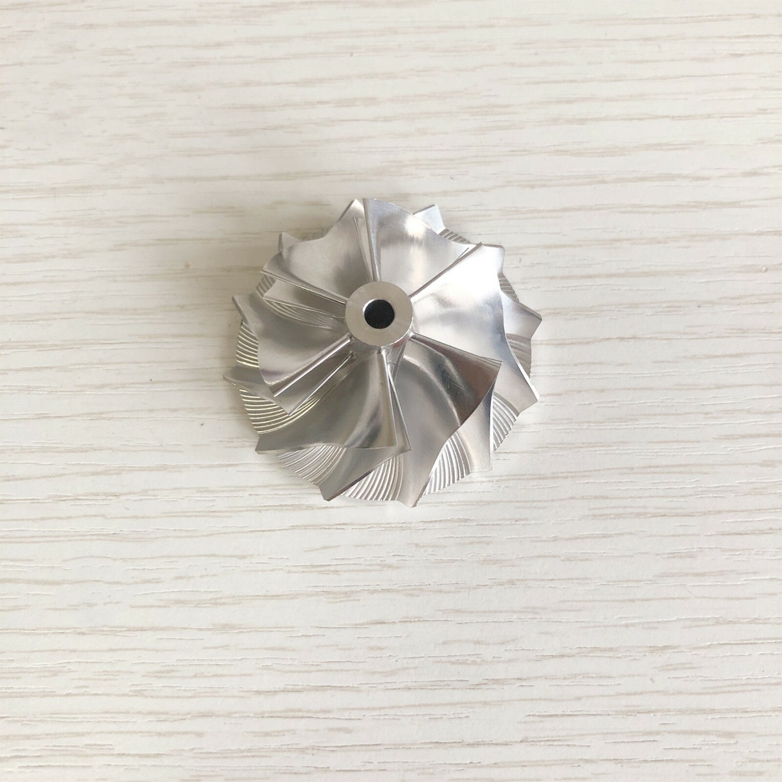 TD03 10T Reverse 35.57/46.00 mm 6+6 Blade Performance Billet Compressor Wheel
