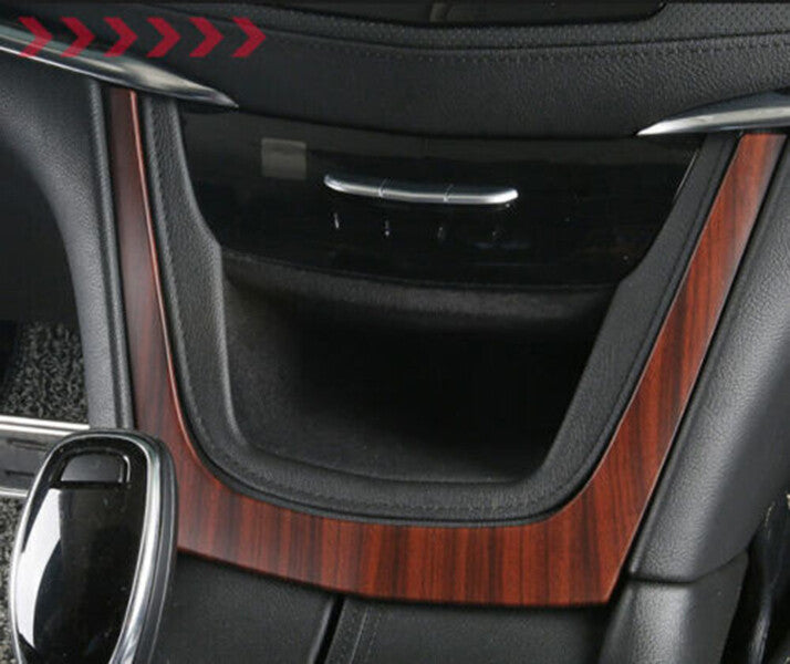 1X for Cadillac XT5 2016-2020 Peach Wood Grain Central Console Frame Cover Trim