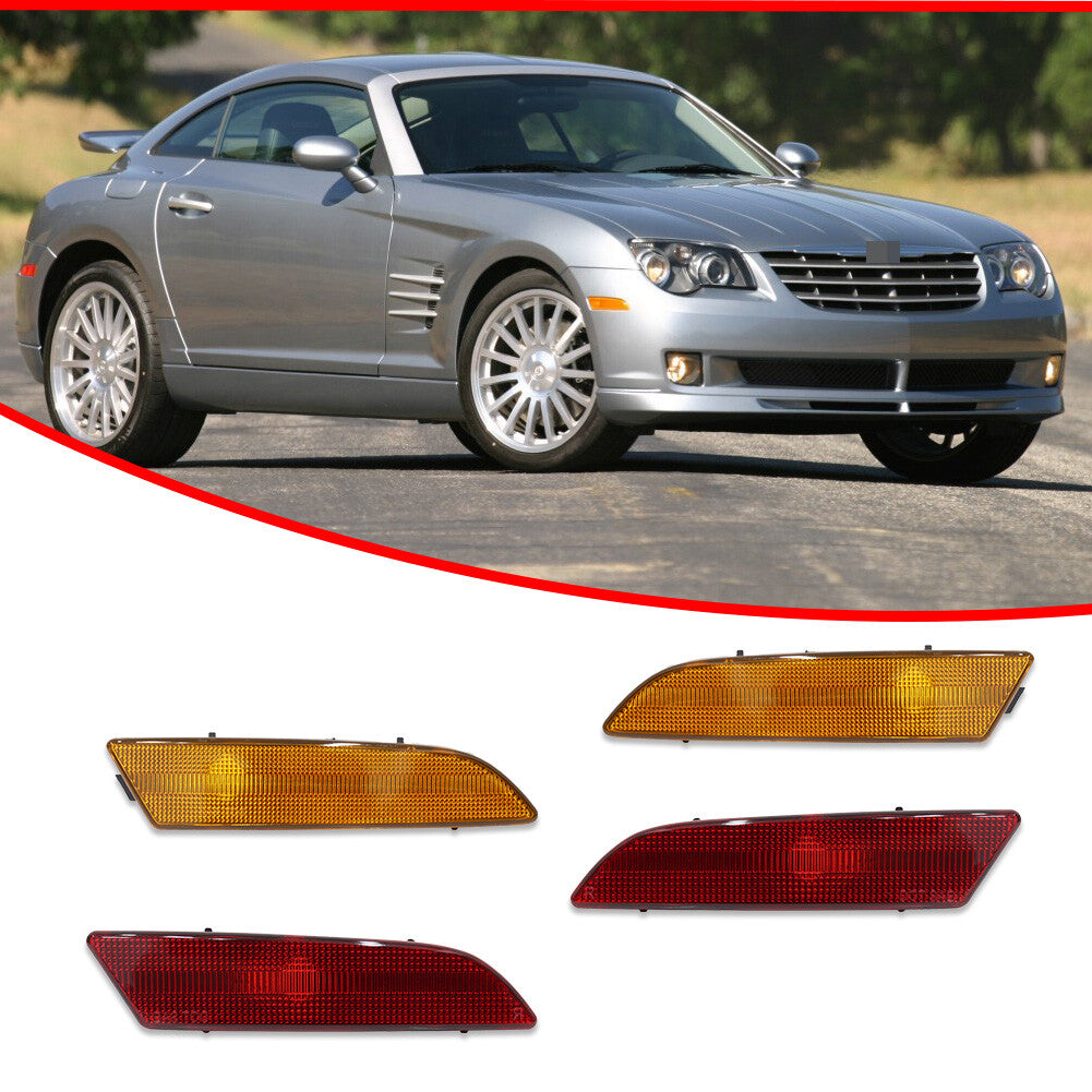 4-piece OE-style front and rear side marker light kit for 2004-08 for Chrysler Crossfire