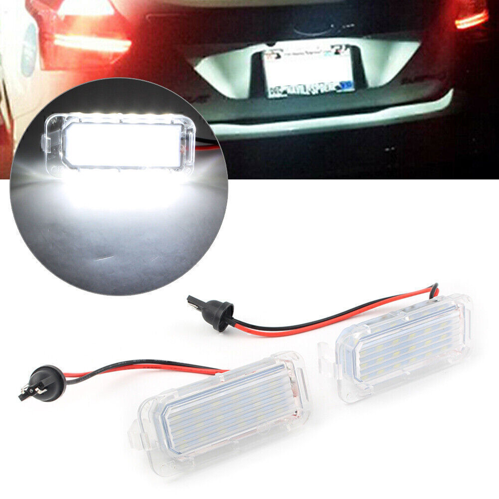 2Pcs SMD 18 LED License Plate Light for Ford Fiesta Focus C-Max Kuga Mondeo XF