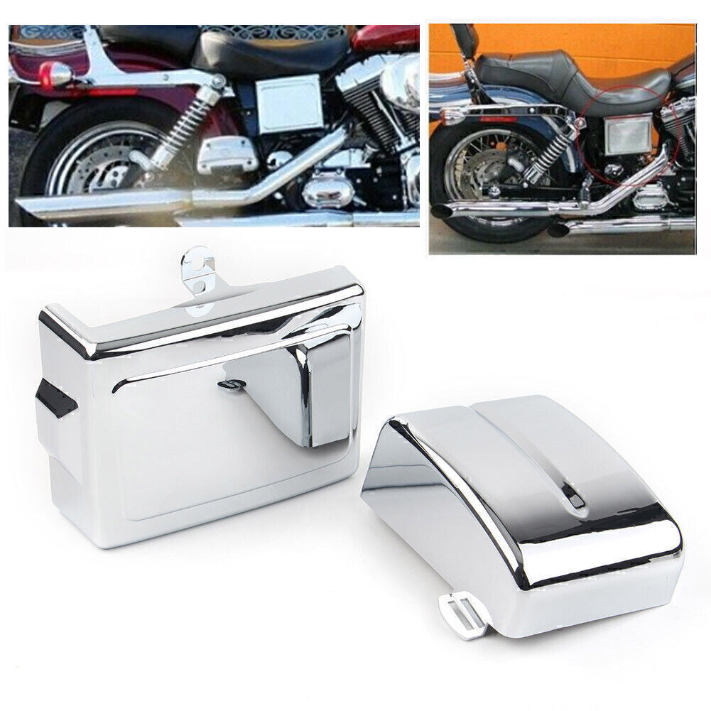 Side Battery Covers for Harley Dyna Fat Street Bob Low Rider Super Glide 2006-17