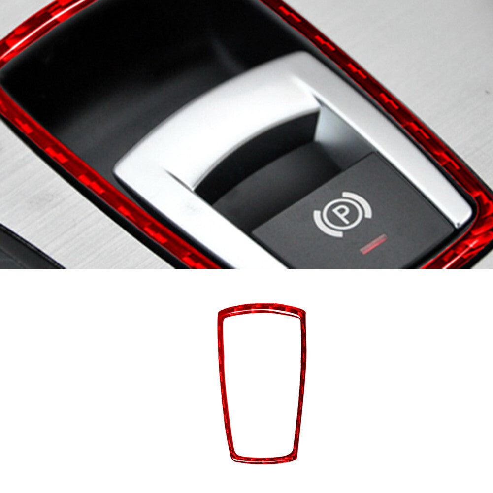 Red Carbon Fiber Interior Electronic Brake Frame Cover Trim for BMW Z4 E89 09-16