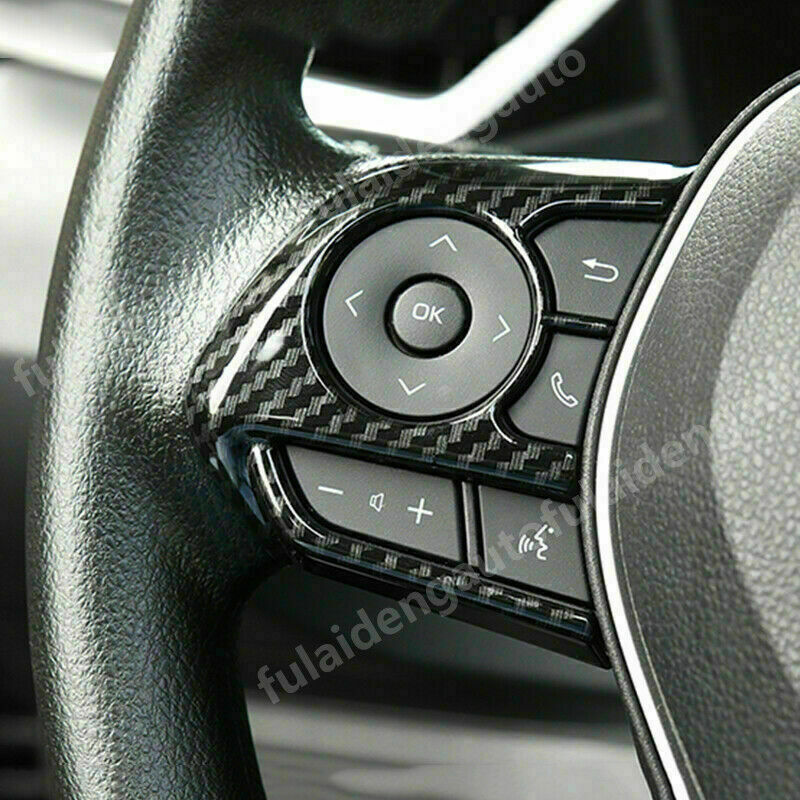 for Toyota for Camry 2018-2022 Carbon Fiber Interior Steering Wheel Strip Cover Trim