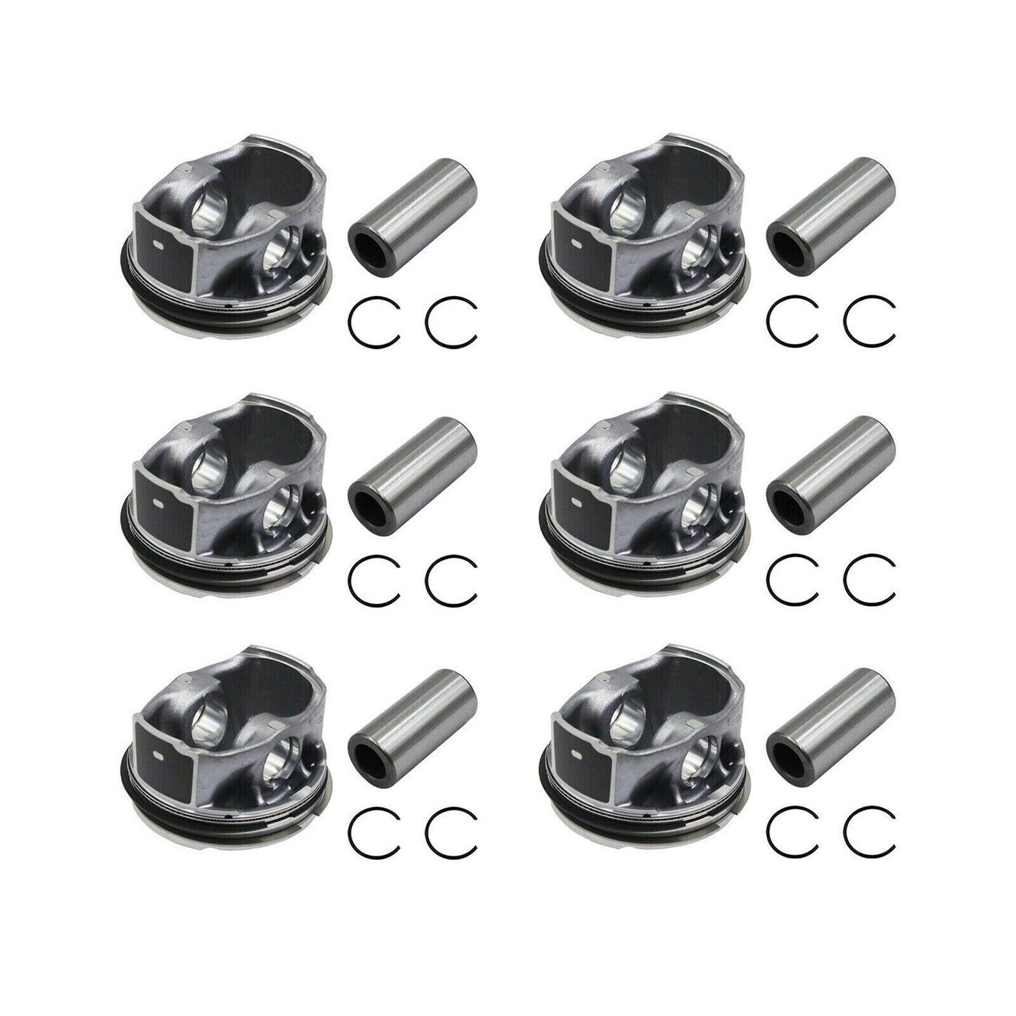 6Pcs Engine Connecting Rod - Crankshaft Piston Ring Gasket for Jaguar for Land Rover