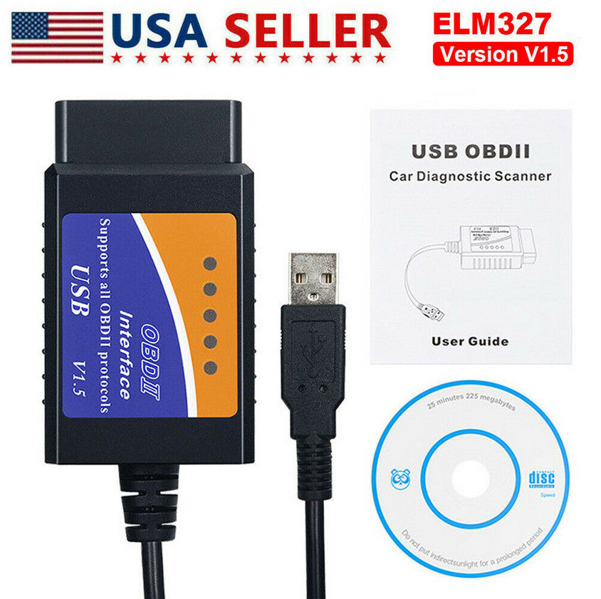 ELM327 USB Car Diagnostic Tool OBD2 Scanner Code Reader Engine Fault for Chevy