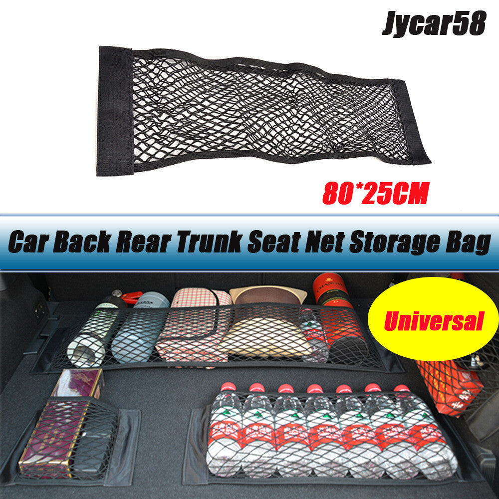 Universal Rear Trunk for Seat Elastic String Net Mesh Storage Bag Pocket Cage 8025