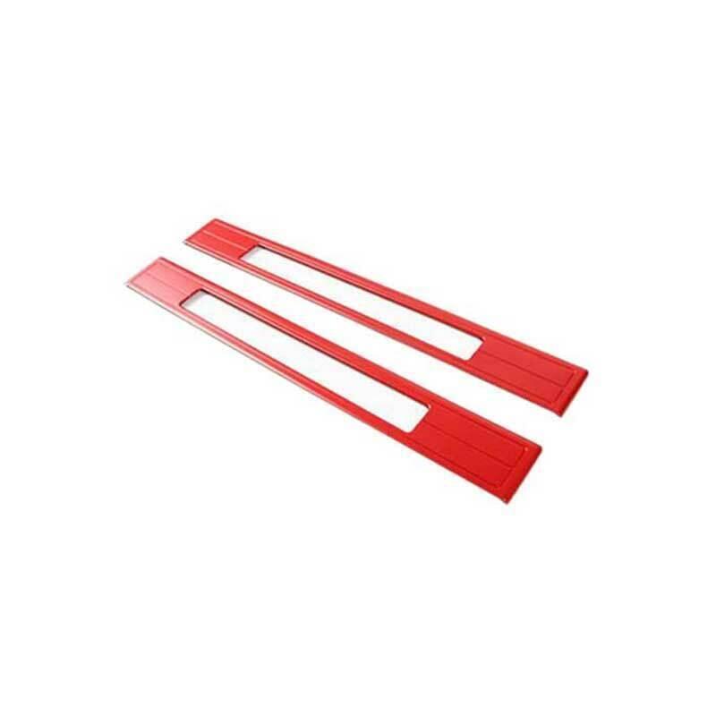 for Ford for Mustang 2015-2022 Red Outer Door Sill Scuff Plate Cover Protector 2PCS