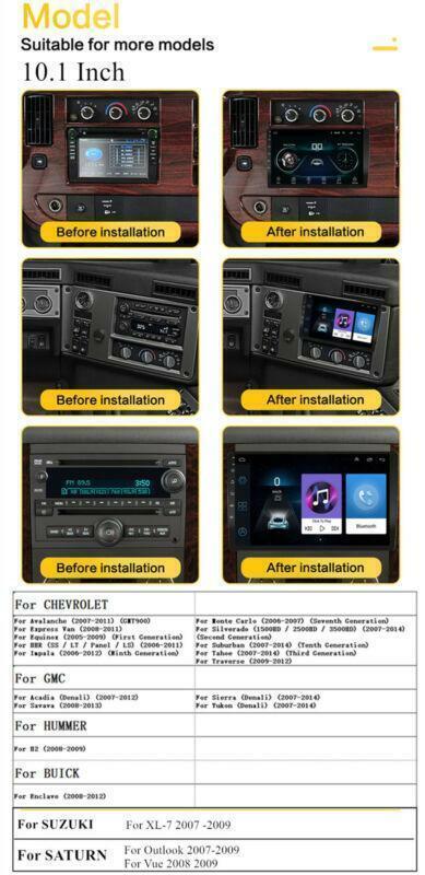 10.1 Android 10.1 Stereo Radio Wifi for Chevy Silverado Impala for GMC for Yukon for Sierra