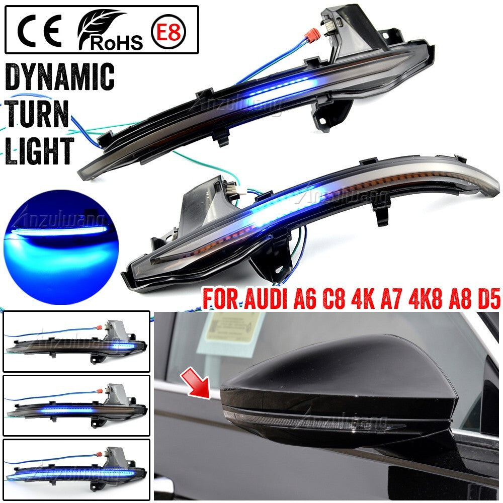Dynamic LED Mirror Indicator Turn Signal Light for Audi A6 C8 4K A7 4K8 for A8 D5
