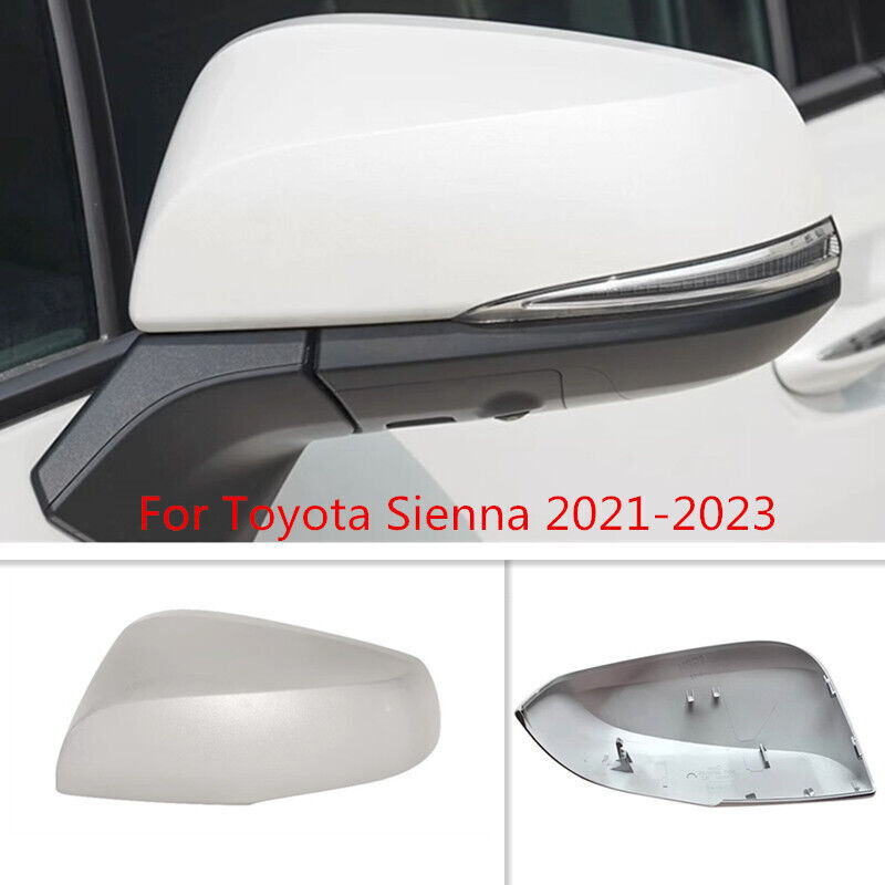 Pearl White LH Rearview Side Wing Mirror Shell Cover Cap for Toyota for Sienna 21-23