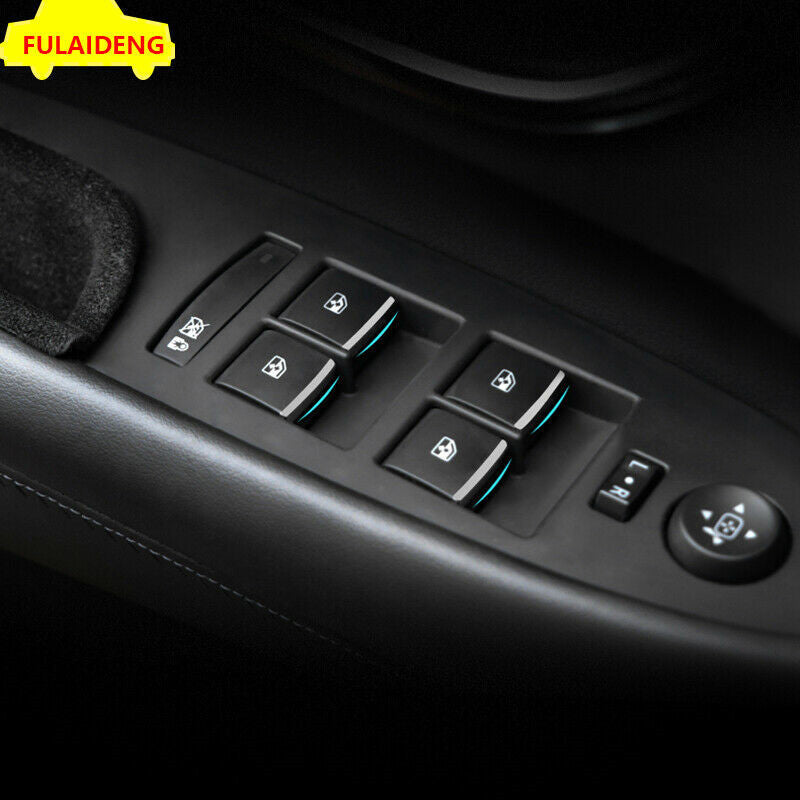 Chrome Window Lift Panel Switch Button Cover Trims 7X for Cadillac SRX 2010-2016