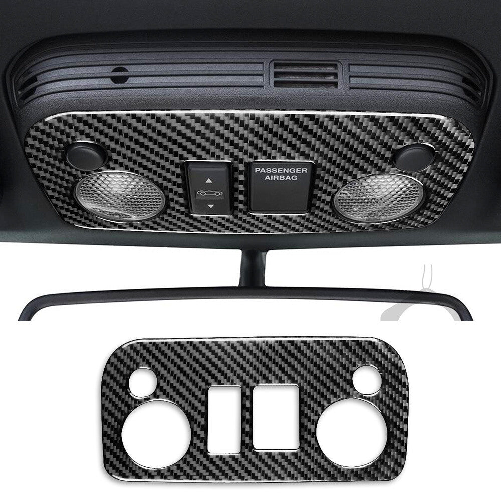 Carbon Fiber Front Reading Light Lamp Panel Cover Fit for Ford for Mustang 1996-2003
