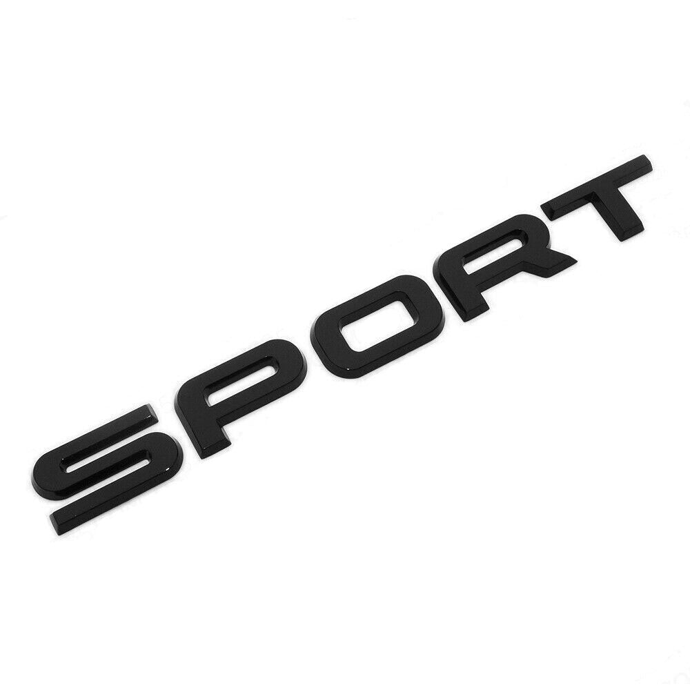 Gloss Black Sport Tailgate Emblem Badge for Range for Land Rover Fender Rear