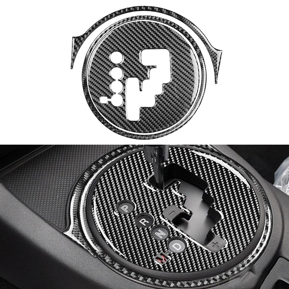 3Pcs Carbon Fiber Interior Gear Shift Cover Trim for Mazda MX-5 Miata 2009-2015