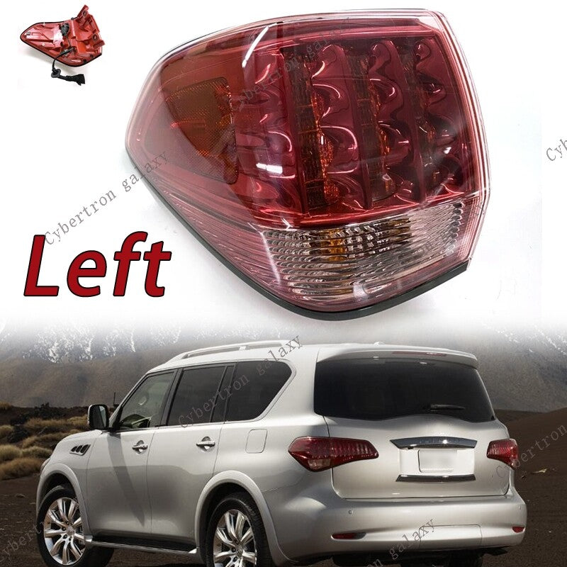 The left taillight brake light applies to the for Infiniti QX56 (2011-13) and the for Infiniti QX80 (2015-17).