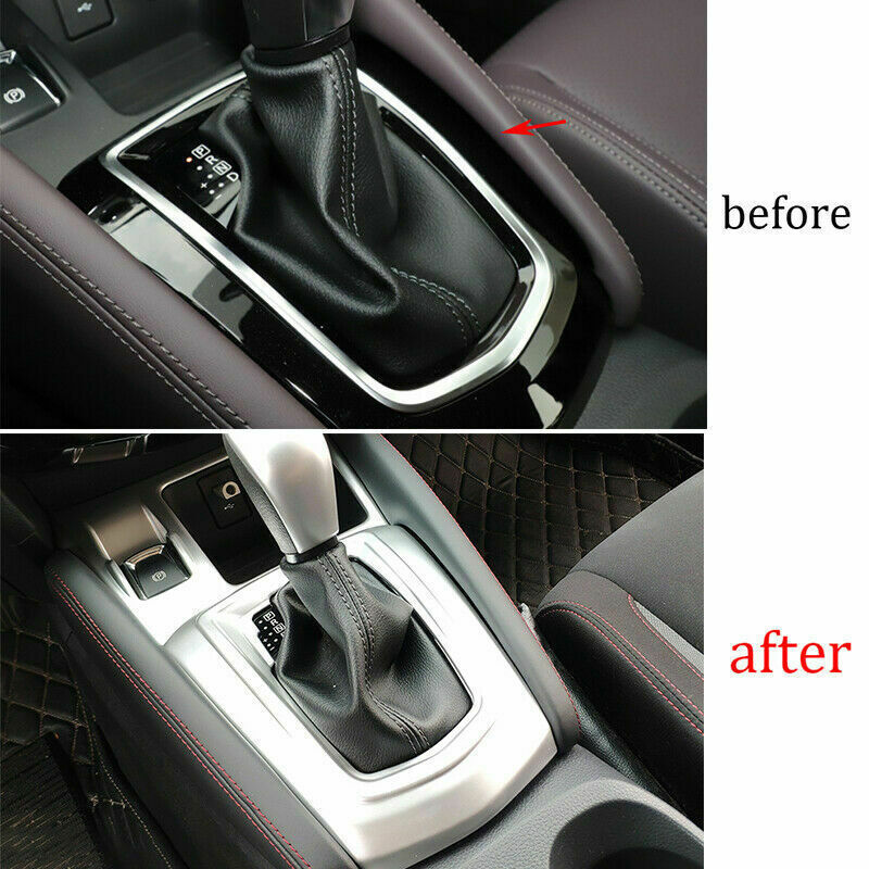 for Nissan Rogue Sport 2017-2021 Silver Central Console Gear Shift Frame Cover