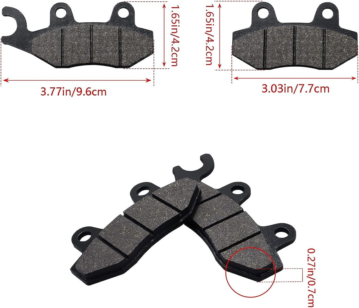 Front and Rear Brake Pad for Yamaha YZ250 YZ 250 W/WRW (2T) 1989