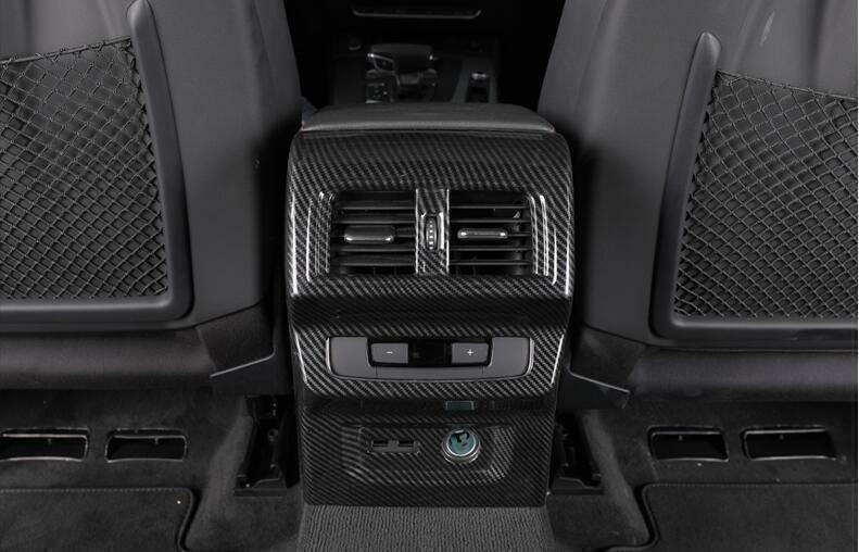 for Audi Q5 SQ5 2018-2023 Carbon Fiber Rear AC Air Outlet Vent Cover Panel Trim