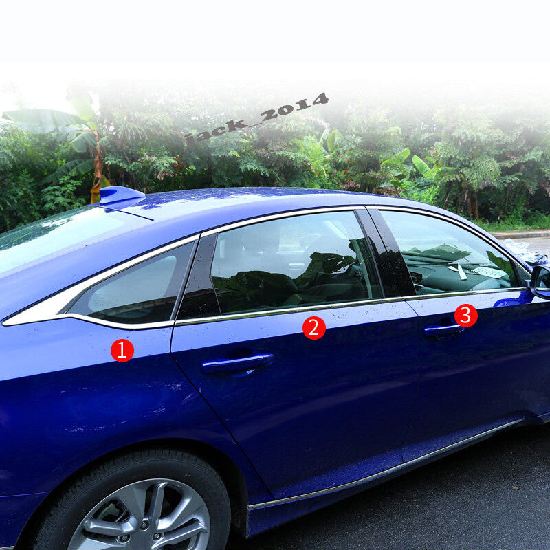 Chrome Stainless Steel Window Door Cover Trim for Honda Accord 10th 2018-2022