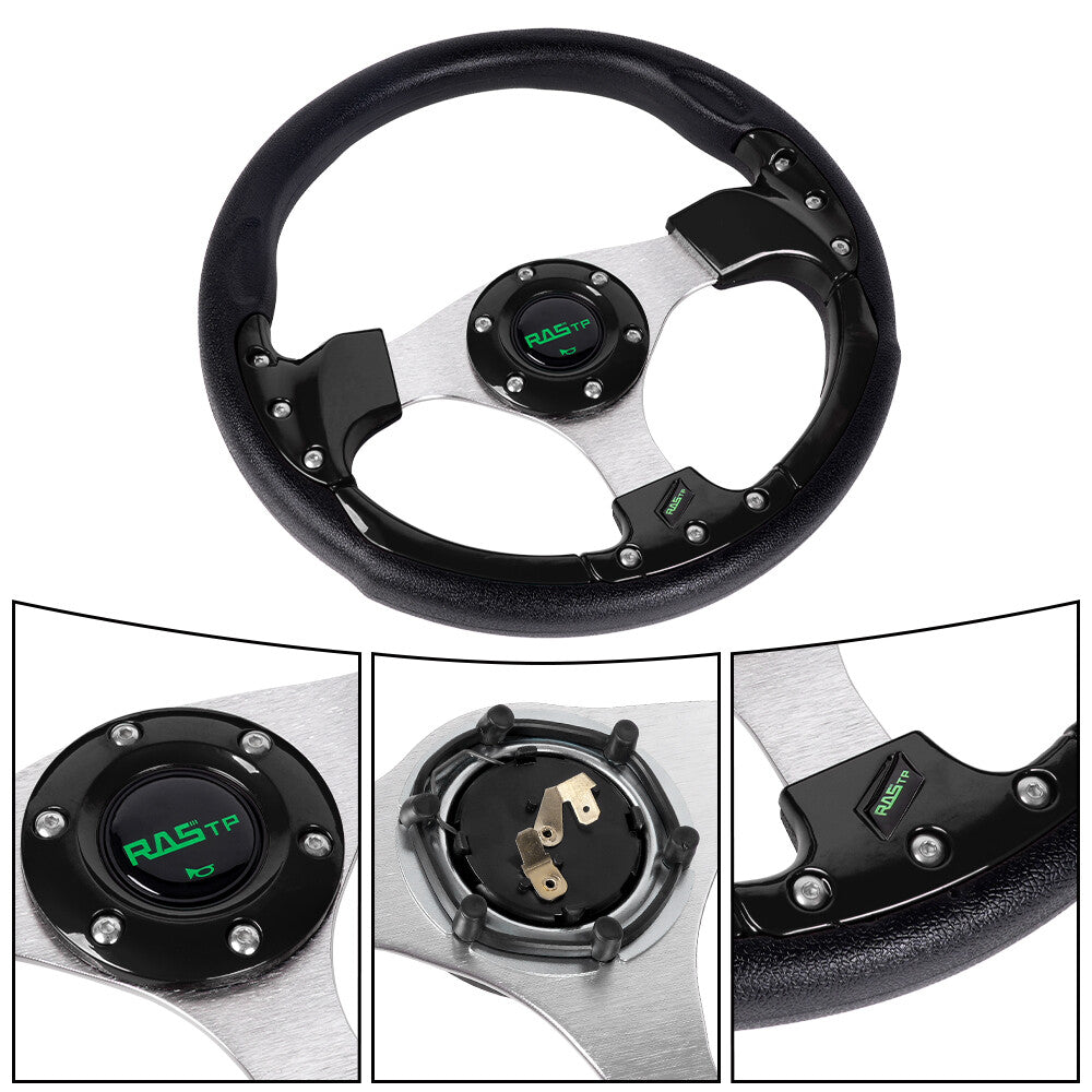 Black 13nch 320mm Universal Drifting Racing Sport Lightweight Steering Wheel