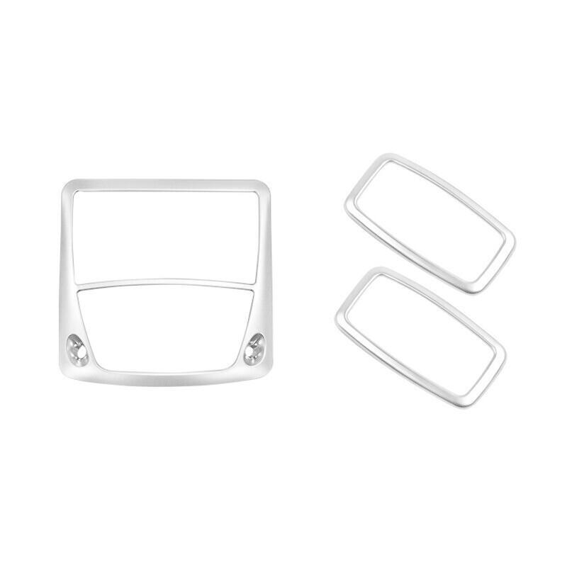 for Nissan Murano 2015-2021 Silver Matte Car Front Reading Light Lamp Frame Trim