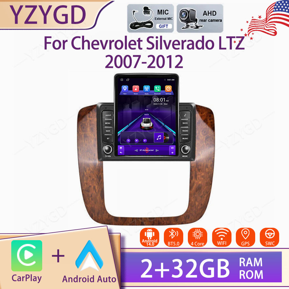 Android Carplay Car Stereo Radio for Chevrolet Silverado LTZ 2007-12 Screen GPS