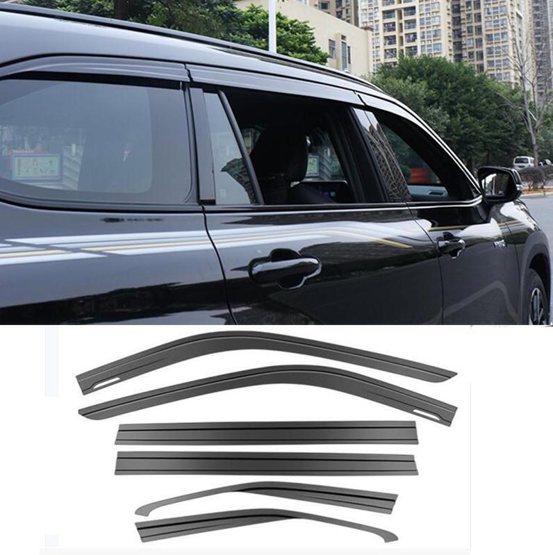 for Toyota Highlander 2020-2024 Black Window Vent Visor Sun Rain Deflector Guard
