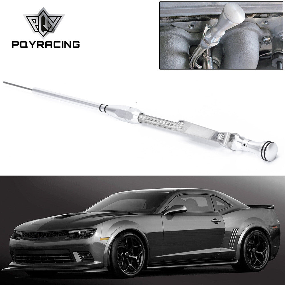 SBC Chrome Steel Engine Oil Dipstick for Chevy 350 283 327 383 400 Tube Dipstick
