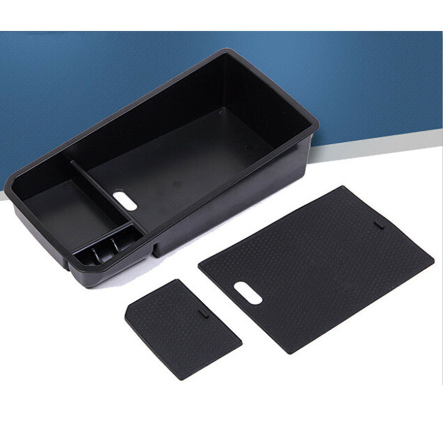 Car Center Console Armrest Storage Box Liner Coin Holder Tray Rubber Mat